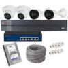 CP Plus 4-Camera Mixed CCTV Kit (Bullet & Dome) with NVR, PoE, 1TB HDD, Cable & Accessories – Complete Security Solution