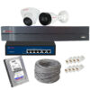 CP Plus 2-Camera CCTV Kit (Bullet & Dome) with NVR, PoE, 1TB HDD, Cable & Connectors – Compact Security Solution